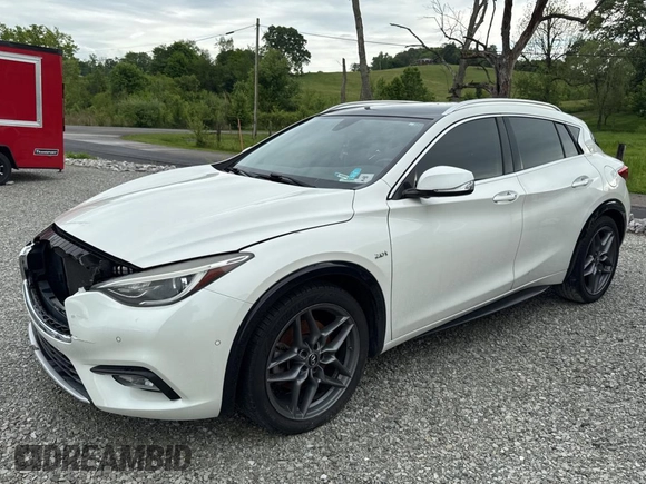 2018 Infiniti QX30 with VIN SJKCH5CP9JA044700, listed as a Copart auction lot 55697985 with Not provided miles and Clean title. Bid and sale history available at DreamBid. Image 2.
