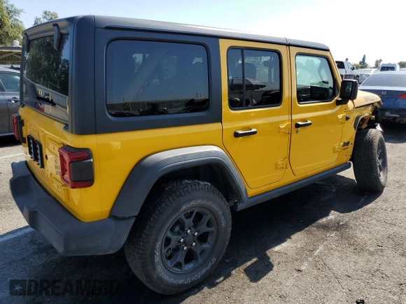 2020 Jeep Wrangler Unlimited Sport S с VIN 1C4HJXDG1LW189677, выставлен на аукционе Copart как лот 62716145 с пробегом 69 624 миль миль и Списание • Salvage title. История ставок и продаж доступна на DreamBid. Изображение 3.