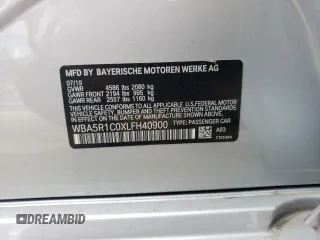 2020 BMW 3 Series 330i z VIN WBA5R1C0XLFH40900, wystawiony jako Copart lot #47571905 z przebiegiem 54 888 mil mil oraz Szkoda całkowita • Salvage title. Historia ofert i sprzedaży dostępna na DreamBid. Obrazek 13.