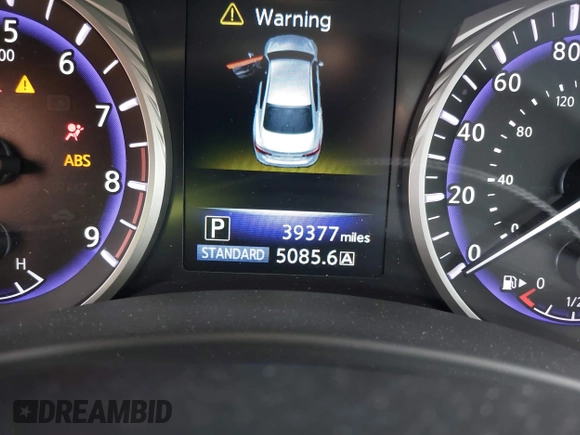 2015 Infiniti Q50 Premium with VIN JN1BV7AR8FM417774, listed as a IAAI auction lot 41909847 with 39,377 mi miles. Bid and sale history available at carsss.com. Image 7.