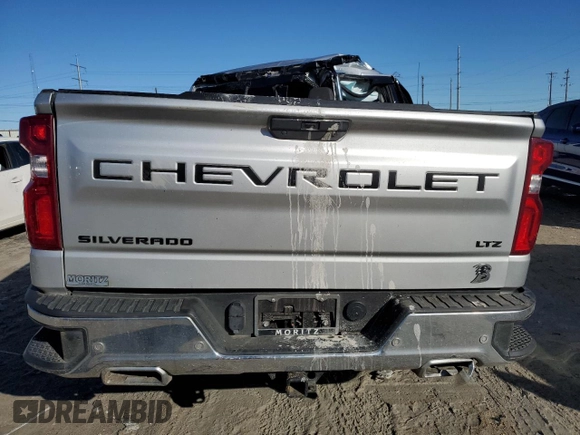 2021 Chevrolet Silverado 1500 LTZ with VIN 3GCUYGET4MG282294, listed as a Copart auction lot 80017084 with Not Provided miles and Salvage Title. Bid and sale history available at DreamBid. Image 6.