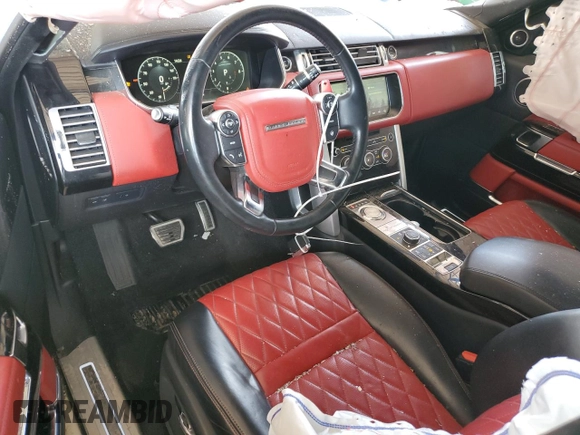 2017 Land Rover Range Rover with VIN SALGW2FEXHA371662, listed as a Copart auction lot 59715995 with 55,365 mi miles and Salvage title. Bid and sale history available at DreamBid. Image 8.