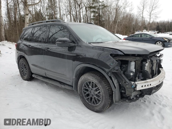 2024 Honda Passport Black Edition with VIN 5FNYF8H86RB500382, listed as a Copart auction lot 41663555 with 6,942 mi miles and Salvage title. Bid and sale history available at DreamBid. Image 4.