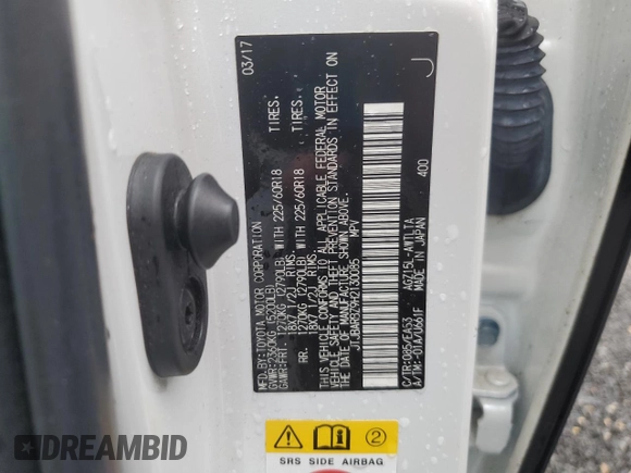 2017 Lexus NX 200t with VIN JTJBARBZ9H2130085, listed as a Copart auction lot 62572245 with 62,976 mi miles and Salvage title. Bid and sale history available at DreamBid. Image 13.