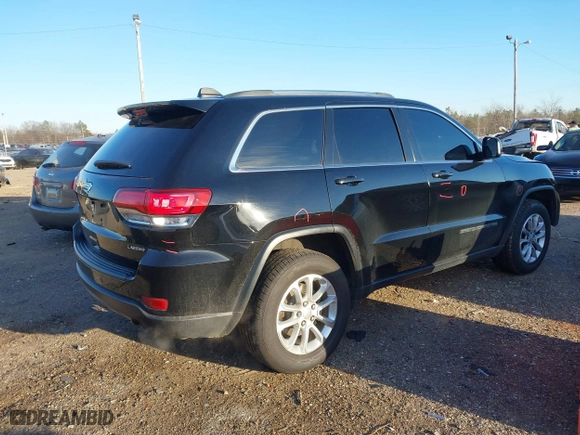 2021 Jeep Grand Cherokee Laredo X with VIN 1C4RJEAG9MC511837, listed as a IAAI auction lot 41386461 with 52,184 mi miles. Bid and sale history available at carsss.com. Image 4.