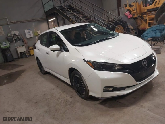 2023 Nissan LEAF SV PLUS with VIN 1N4CZ1CV0PC563256, listed as a IAAI auction lot 41138436 with NaN miles. Bid and sale history available at carsss.com. Image 1.