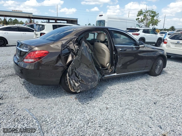 2016 Mercedes-Benz C-Class C 300 Luxury with VIN 55SWF4KB9GU135146, listed as a Copart auction lot 51378495 with 0 mi miles and Salvage Title. Bid and sale history available at carsss.com. Image 3.