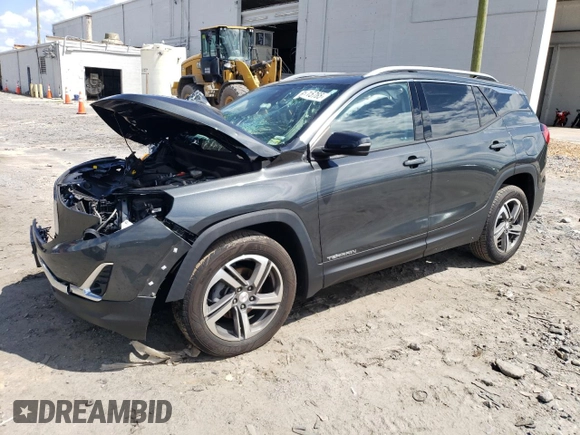 2020 GMC Terrain SLT with VIN 3GKALPEV7LL146223, listed as a Copart auction lot 61415765 with 100,654 mi miles and Salvage title. Bid and sale history available at DreamBid. Image 1.