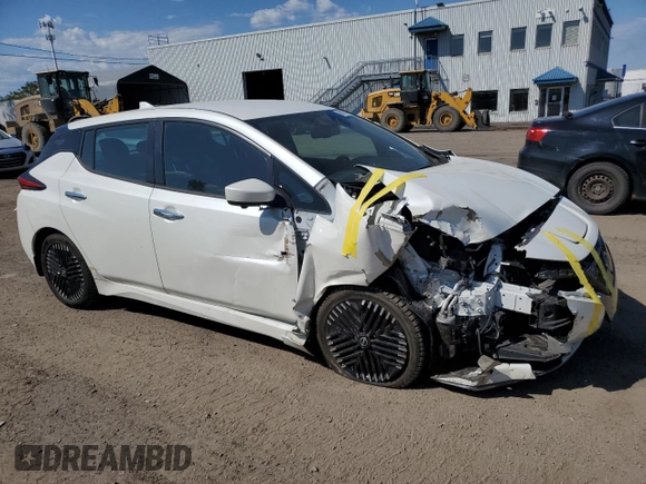 2023 Nissan LEAF SV Plus with VIN 1N4CZ1CVXPC550983, listed as a Copart auction lot 58573805 with 50,673 mi miles and Salvage title. Bid and sale history available at DreamBid. Image 4.