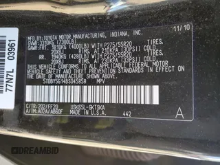 2011 Toyota Sequoia SR5 with VIN 5TDBY5G14BS045858, listed as a Copart auction lot 43820755 with 191,424 mi miles and Salvage Title. Bid and sale history available at carsss.com. Image 13.