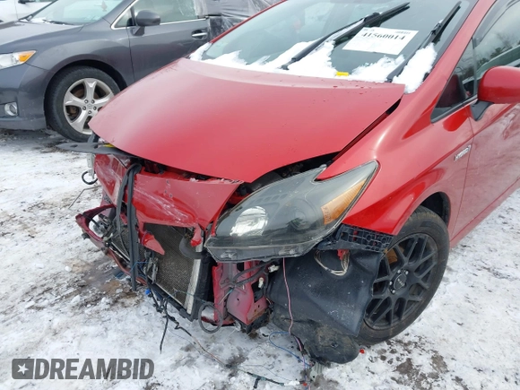 2012 Toyota Prius One with VIN JTDKN3DU3C5439290, listed as a IAAI auction lot 41560014 with 266,761 mi miles. Bid and sale history available at carsss.com. Image 6.