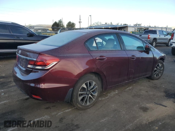 2014 Honda Civic Sedan EX with VIN 2HGFB2F81EH522685, listed as a Copart auction lot 84712914 with 91,501 mi miles and Salvage Title. Bid and sale history available at carsss.com. Image 3.