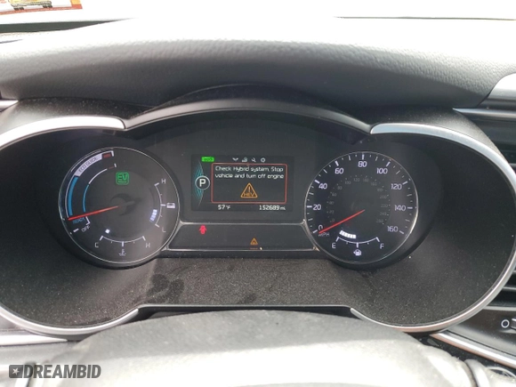 2015 Kia Optima Hybrid with VIN KNAGM4AD9F5081794, listed as a Copart auction lot 52719485 with 152,689 mi miles and Salvage Title. Bid and sale history available at carsss.com. Image 9.