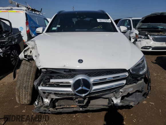 2020 Mercedes-Benz GLC with VIN W1N0G8EB6LF797451, listed as a Copart auction lot 52177575 with 22,831 mi miles and Salvage Title. Bid and sale history available at carsss.com. Image 5.