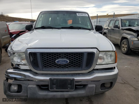 2005 Ford Ranger XLT with VIN 1FTZR45EX5PA91088, listed as a Copart auction lot 85340124 with 166,356 mi miles and Salvage Title. Bid and sale history available at carsss.com. Image 5.