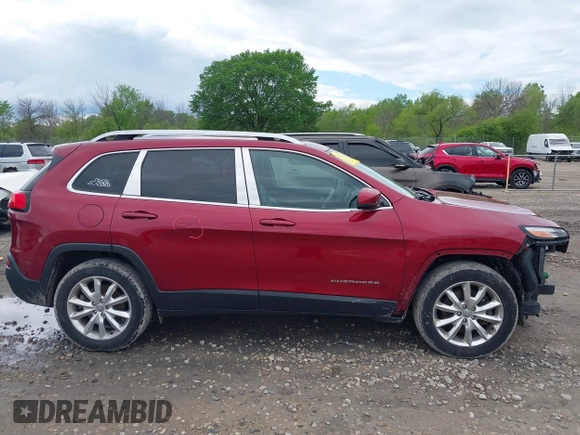2016 Jeep Cherokee Limited with VIN 1C4PJMDS4GW263260, listed as a IAAI auction lot 42380811 with 187,529 mi miles and . Bid and sale history available at DreamBid. Image 14.