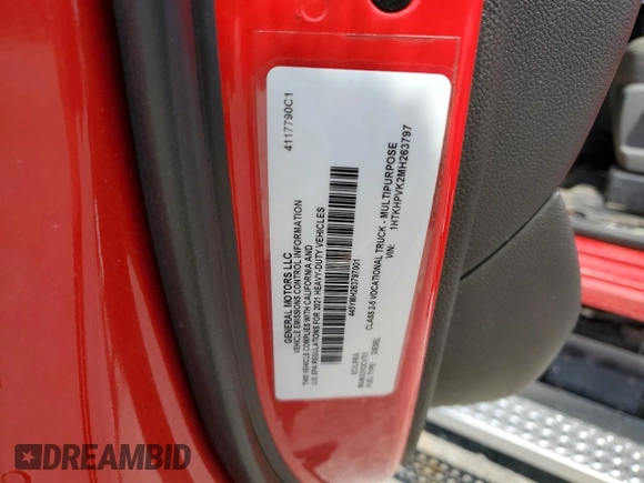 2021 Chevrolet Silverado 1500 with VIN 1HTKHPVK2MH263797, listed as a Copart auction lot 61871714 with 58,665 mi miles and Salvage Title. Bid and sale history available at DreamBid. Image 12.