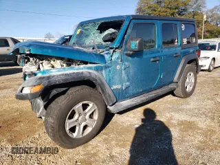 2020 Jeep Wrangler Unlimited Sport z VIN 1C4HJXDNXLW149645, wystawiony jako Copart lot #79403324 z przebiegiem Nie podano mil oraz Szkoda całkowita • Salvage title. Historia ofert i sprzedaży dostępna na DreamBid. Obrazek 1.