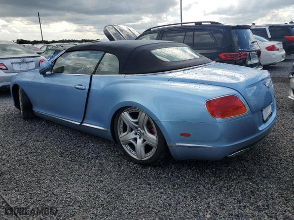 2014 Bentley Continental GT with VIN SCBGU3ZA5EC096829, listed as a Copart auction lot 74620484 with 0 mi miles and Non Repairable. Bid and sale history available at carsss.com. Image 2.