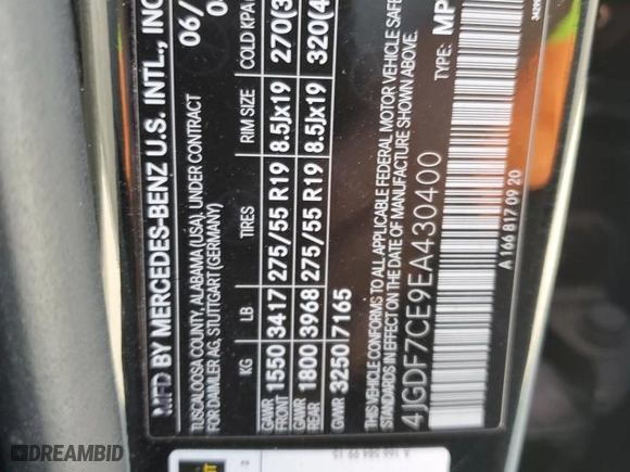2014 Mercedes-Benz GL-Class GL 450 with VIN 4JGDF7CE9EA430400, listed as a Copart auction lot 43840855 with 134,873 mi miles and Clean Title. Bid and sale history available at carsss.com. Image 13.