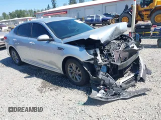 2019 Kia Optima LX with VIN 5XXGT4L30KG327423, listed as a IAAI auction lot 42164996 with 68,014 mi miles and . Bid and sale history available at DreamBid. Image 1.