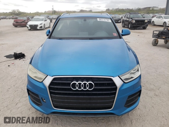 2016 Audi Q3 Premium Plus with VIN WA1BFCFS4GR007762, listed as a Copart auction lot 88314735 with 58,199 mi miles and Salvage title. Bid and sale history available at DreamBid. Image 5.