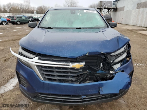 2022 Chevrolet Equinox LS with VIN 3GNAXSEV4NS231815, listed as a Copart auction lot 46831995 with 43,153 mi miles and Non Repairable. Bid and sale history available at carsss.com. Image 5.
