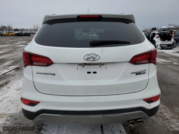 2018 Hyundai Santa Fe Sport Limited with VIN 5XYZUDLA2JG515505, listed as a Copart auction lot 44350285 with 130,671 mi miles and Salvage Title. Bid and sale history available at carsss.com. Image 6.