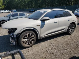2021 Audi e-tron Premium Plus с VIN WA1LAAGE9MB041104, выставлен на аукционе Copart как лот 66111105 с пробегом 22 898 миль миль и Списание • Salvage title. История ставок и продаж доступна на DreamBid. Изображение 1.