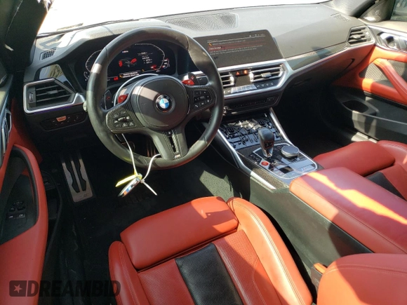 2021 BMW M4 Competition with VIN WBS33AZ08MCG80260, listed as a Copart auction lot 40392163 with 33,027 mi miles. Bid and sale history available at carsss.com. Image 8.