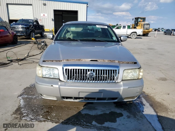 2010 Mercury Grand Marquis LS with VIN 2MEBM7FV0AX602472, listed as a Copart auction lot 72833864 with 73,376 mi miles and Salvage Title. Bid and sale history available at carsss.com. Image 5.