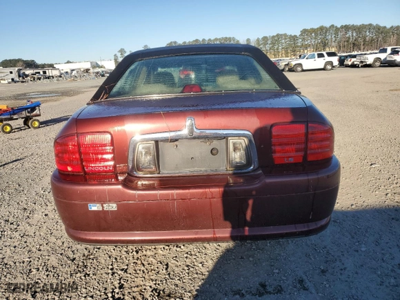 2002 Lincoln LS w/Base Pkg with VIN 1LNHM86S82Y630363, listed as a Copart auction lot 88405875 with 88,829 mi miles and Clean Title. Bid and sale history available at carsss.com. Image 6.