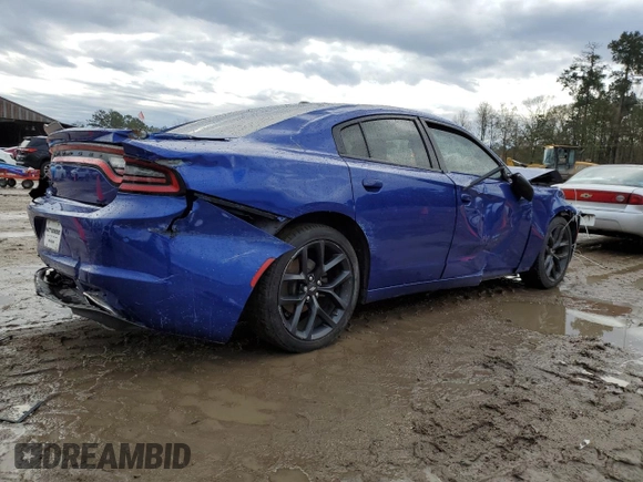 2022 Dodge Charger SXT with VIN 2C3CDXBG7NH202281, listed as a Copart auction lot 89396365 with 34,422 mi miles and Salvage Title. Bid and sale history available at DreamBid. Image 3.