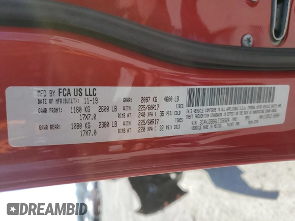 2020 Jeep Compass Latitude with VIN 3C4NJDBB6LT150324, listed as a Copart auction lot 49298845 with 44,160 mi miles and Salvage Title. Bid and sale history available at DreamBid. Image 15.