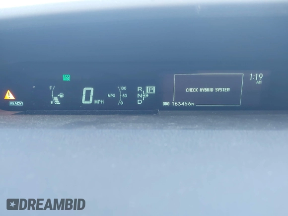 2011 Toyota Prius I with VIN JTDKN3DU8B0290855, listed as a IAAI auction lot 41987491 with 163,456 mi miles. Bid and sale history available at carsss.com. Image 7.