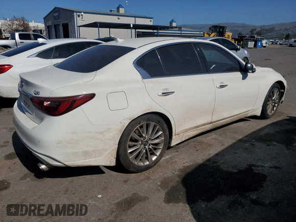 2021 Infiniti Q50 3.0t LUXE with VIN JN1EV7BP3MM701546, listed as a Copart auction lot 46656405 with 41,267 mi miles and Salvage Title. Bid and sale history available at carsss.com. Image 3.