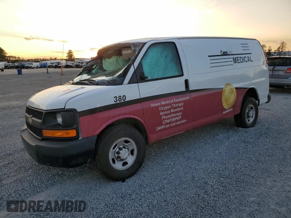 2016 Chevrolet Express Cargo with VIN 1GCWGAFF1G1124774, listed as a Copart auction lot 83574214 with 270,050 mi miles and Salvage title. Bid and sale history available at DreamBid. Image 1.