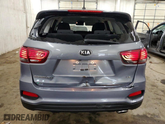 2020 Kia Sorento LX V6 with VIN 5XYPG4A5XLG613172, listed as a Copart auction lot 49513745 with 120,142 mi miles and Salvage Title. Bid and sale history available at carsss.com. Image 6.