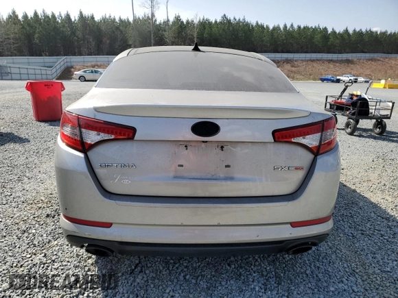 2012 Kia Optima SX with VIN 5XXGR4A66CG022411, listed as a Copart auction lot 49987235 with 219,814 mi miles and Salvage Title. Bid and sale history available at carsss.com. Image 6.
