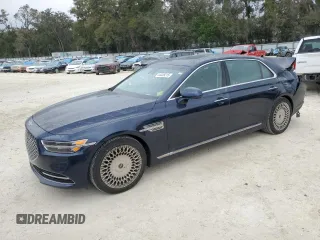 2021 Genesis G90 3.3T Premium with VIN KMTF34PA7MU085409, listed as a Copart auction lot 44455215 with 83,073 mi miles and Salvage Title. Bid and sale history available at carsss.com. Image 1.