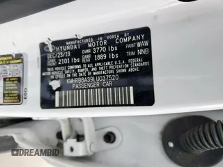 2020 Hyundai Venue SE with VIN KMHRB8A39LU037520, listed as a Copart auction lot 53607435 with 157,717 mi miles and Salvage Title. Bid and sale history available at DreamBid. Image 14.