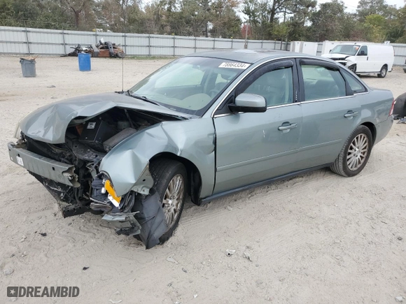 2005 Mercury Montego Premier with VIN 1MEFM42145G606121, listed as a Copart auction lot 78864334 with 0 mi miles and Salvage Title. Bid and sale history available at carsss.com. Image 1.
