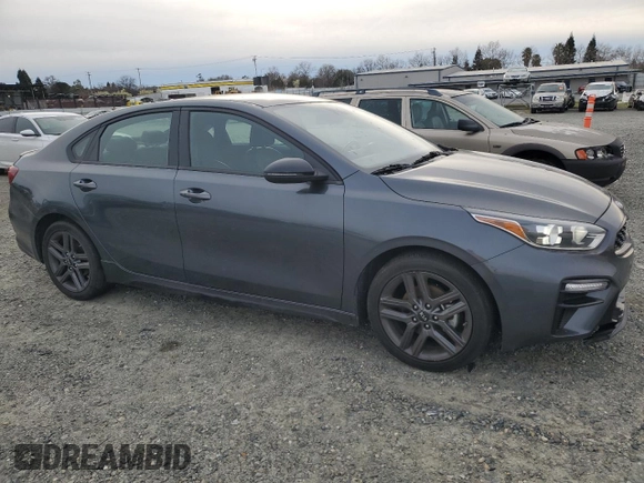 2021 Kia Forte GT-Line with VIN 3KPF34AD1ME361227, listed as a Copart auction lot 44463255 with 36,823 mi miles and Salvage Title. Bid and sale history available at carsss.com. Image 4.