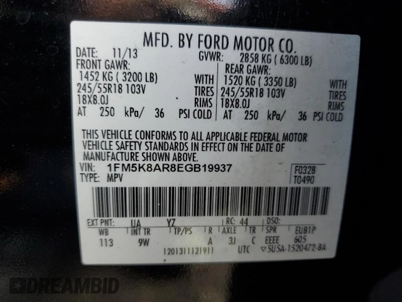 2014 Ford Utility Police Interceptor with VIN 1FM5K8AR8EGB19937, listed as a Copart auction lot 79440294 with 140,325 mi miles and Salvage Title. Bid and sale history available at carsss.com. Image 14.