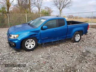 2021 Chevrolet Colorado 2WD LT with VIN 1GCHSCEA7M1123021, listed as a Copart auction lot 79806304 with 46,029 mi miles and Salvage Title. Bid and sale history available at carsss.com. Image 1.