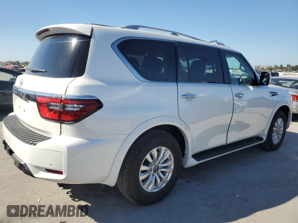 2024 Nissan Armada SV with VIN JN8AY2AC2R9195940, listed as a Copart auction lot 75650954 with 8,037 mi miles and Salvage Title. Bid and sale history available at carsss.com. Image 3.