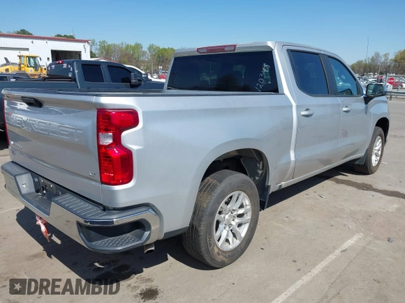 2020 Chevrolet Silverado 1500 LT with VIN 3GCPWCEDXLG120348, listed as a IAAI auction lot 41841271 with 42,665 mi miles. Bid and sale history available at carsss.com. Image 4.