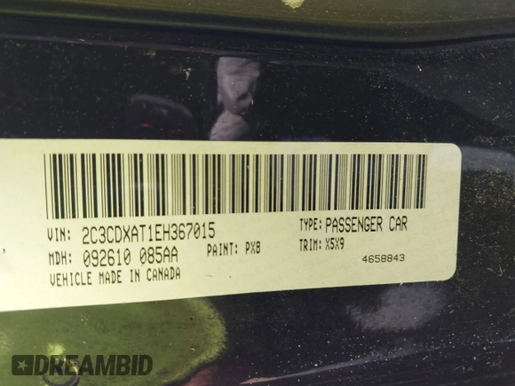2014 Dodge Charger Police with VIN 2C3CDXAT1EH367015, listed as a IAAI auction lot 42136195 with 121,536 mi miles and . Bid and sale history available at DreamBid. Image 9.