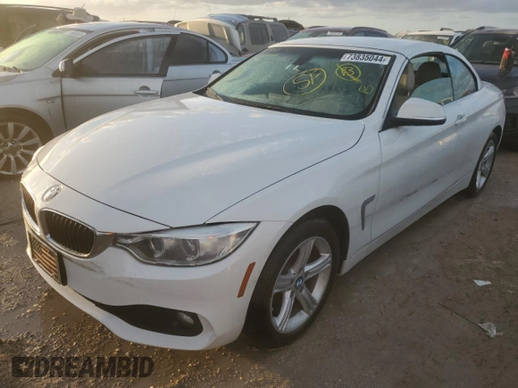 2015 BMW 4 Series 428i xDrive with VIN WBA3T1C51FP820716, listed as a Copart auction lot 73835044 with Not Provided miles and Non Repairable. Bid and sale history available at carsss.com. Image 1.