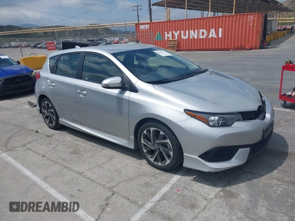 2018 Toyota Corolla iM with VIN JTNKARJE9JJ553578, listed as a IAAI auction lot 42078272 with 63,928 mi miles. Bid and sale history available at carsss.com. Image 1.